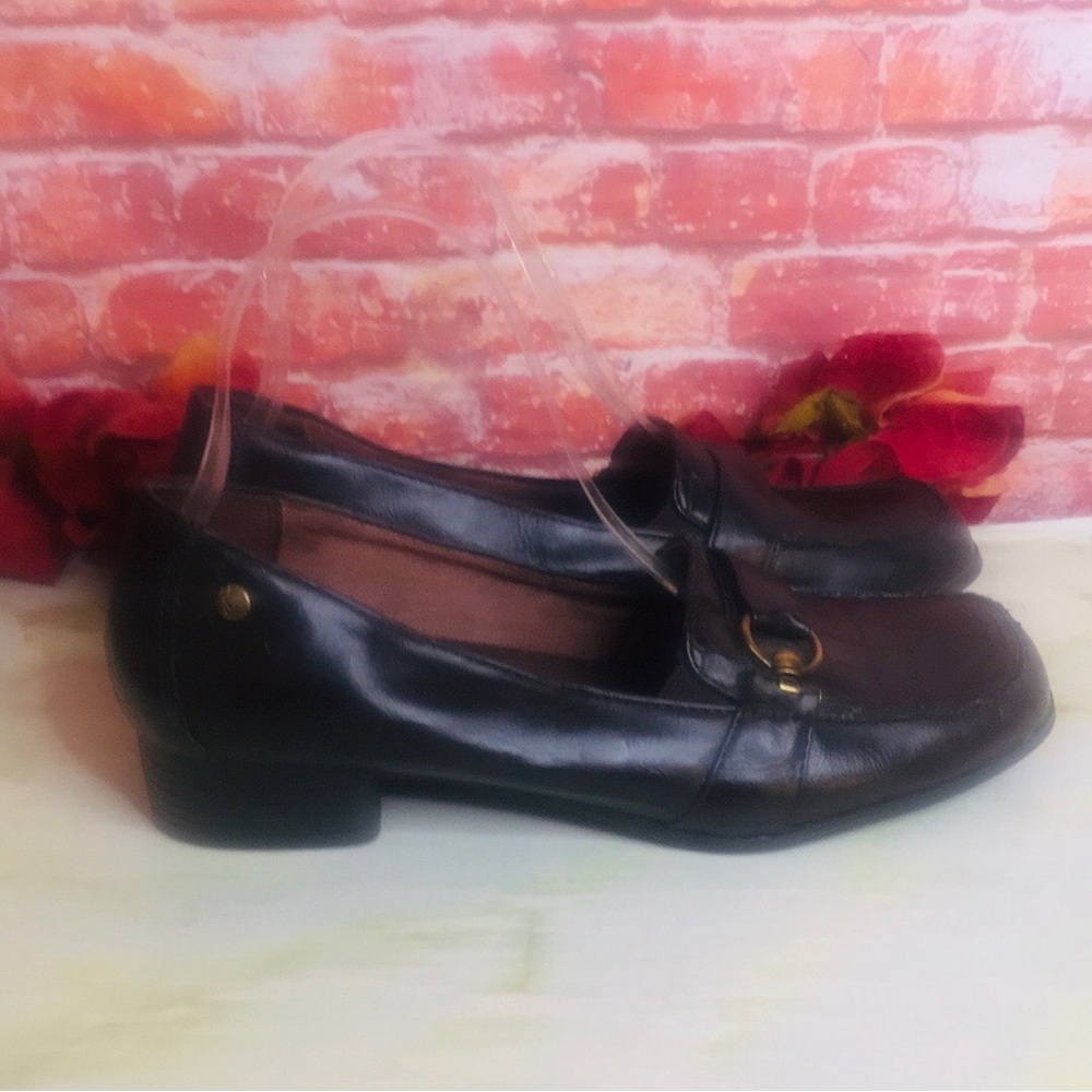 Life Stride Dark Brown Croc-Embossed Loafers